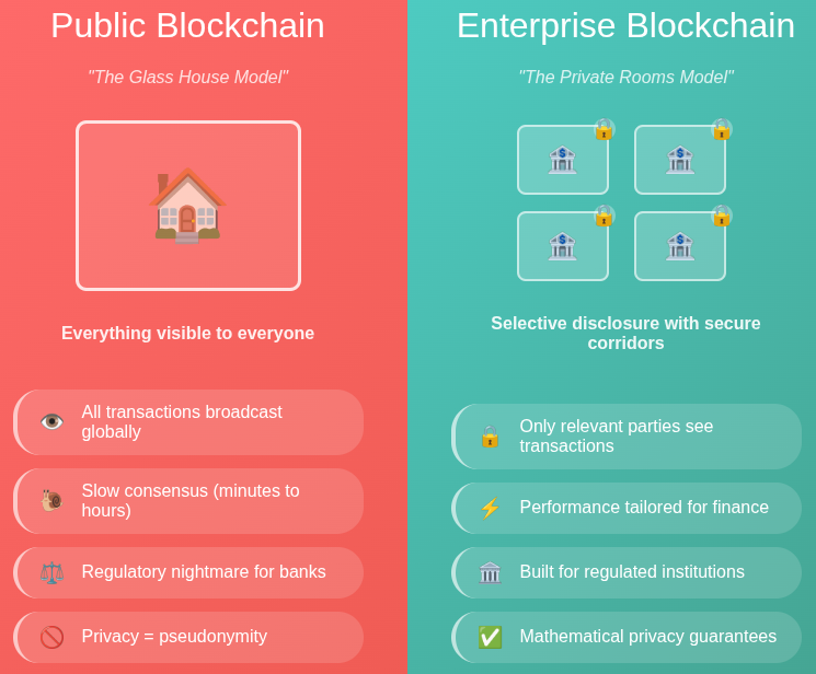 Public vs enterprise blockchain